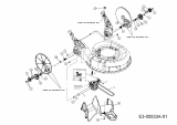 Ersatzteile WOLF-Garten Benzin Rasenmäher mit Antrieb Ambition 48 AHW Typ: 12B-118R650  (2014) Getriebe 