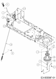 Cub Cadet Ersatzteile Rasentraktoren LT2 NS96 13I279DF603  (2020) Mähwerkseinschaltung, Motorkeilriemenscheibe