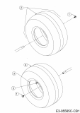 Cub Cadet Ersatzteile Rasentraktoren LT3 PR105 13AJ71DN603  (2020) Räder hinten