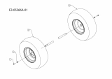 Ersatzteile Gutbrod Rasentraktoren JLX 76 RH Typ: 13BY71GA690  (2012) Räder hinten 18x6.5 bis 30.06.2013