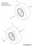 Ersatzteile MTD Rasentraktor Smart RE 130 H Typ: 13AH715E600  (2014) Räder hinten 18x6.5 ab 01.07.2013 