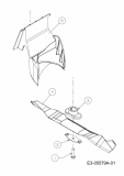 Ersatzteile Lux Tools Motormäher B 48 HM Typ: 11B-128R694  (2011) Messer, Messeraufnahme, Mulchstopfen