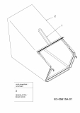 Ersatzteile MTD Benzin Rasenmäher mit Antrieb SPO 53 M Typ: 12C-84JT686  (2011) Grasfangsack 