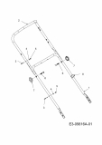Ersatzteile MTD Benzin Rasenmäher mit Antrieb 53 SPOEHW Typ: 12BE85M4600  (2010) Holm 