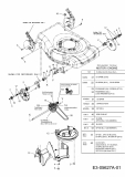 Ersatzteile MTD Benzin Rasenmäher mit Antrieb 53 SPO Typ: 12C-84JT600  (2012) Getriebe, Motor 