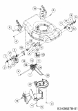 Ersatzteile MTD Benzin Rasenmäher mit Antrieb DL 53 SP Typ: 12A-84J6677  (2016) Getriebe, Keilriemen 