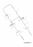 Ersatzteile M Tech Motormäher mit Antrieb M 4645 SP Typ: 12D-J2JS605  (2011) Holm