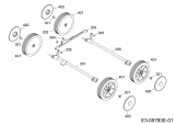 Ersatzteile WOLF-Garten Benzin Vertikutierer Expert UV 40 B Typ: 16AG8D0F650  (2019) Achse, Räder 
