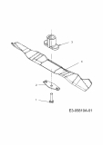 Ersatzteile MTD Benzin Rasenmäher ohne Antrieb 46 PHM-HQ Typ: 11D-J1AQ616  (2010) Messer, Messeraufnahme 