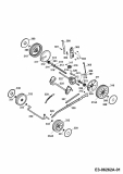 Ersatzteile WOLF-Garten Benzin Rasenmäher mit Antrieb 2.46 HBM Typ: 4605008 Serie H  (2010) Höhenverstellung, Räder 
