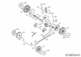 Ersatzteile WOLF-Garten Benzin Rasenmäher mit Antrieb 2.46 BA Typ: 4605008 Serie K  (2010) Höhenverstellung, Räder 