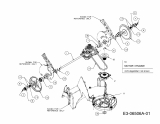 Ersatzteile MTD Benzin Rasenmäher mit Antrieb SPK 53 Typ: 12AI837D678  (2008) Getriebe, Motor, Variator Seriennr. ...K... 