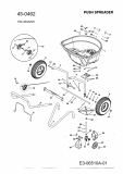 Ersatzteile Zubehör handgeführte Geräte Streuer 45-0462  (190-454A000) Typ: 190-454A000  (2011) Grundgerät