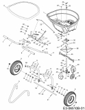 Ersatzteile Zubehör handgeführte Geräte Streuer 45-04621  (190-454A000) Typ: 190-454A000  (2013) Grundgerät