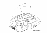 Ersatzteile MTD Benzin Rasenmäher mit Antrieb SP 53 O Typ: 12A-44M1615  (2010) Motorhaube M1 