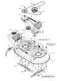 Cub Cadet Ersatzteile Motormäher mit Antrieb Wide Cut E 12AE764U603  (2011) Mähwerk