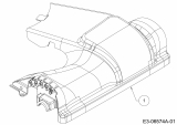 Ersatzteile MTD Benzin Rasenmäher mit Antrieb SP 53 HWB Typ: 12A-B28R678  (2012) Abdeckung Vorderachse 