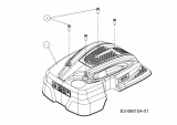 Ersatzteile WOLF-Garten Benzin Rasenmäher mit Antrieb Select 5300 A Typ: 12C-84JT650  (2011) Motorabdeckung 