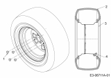 Cub Cadet Ersatzteile Gartentraktoren CC 1224 KHP 14HQ94AP603  (2015) Räder hinten 23x10.5