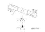 Ersatzteile MTD Elektro Rasenmäher ohne Antrieb 46 E Typ: 18B-J1H-600  (2012) Messer, Messeraufnahme 