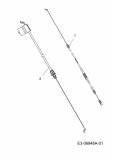 Ersatzteile MTD Benzin Rasenmäher mit Antrieb 46 SPOE Typ: 12AEJ2M4676  (2011) Bowdenzüge 