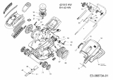 Ersatzteile MTD Elektro Rasenmäher ohne Antrieb 4218 EHW Typ: 18ACI4L2600  (2012) Grundgerät 