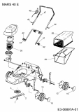 Ersatzteile Rasor Elektromäher MARS 40 E Typ: 18ABF1F-618  (2012) Grundgerät