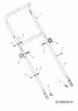 Ersatzteile MTD Benzin Rasenmäher mit Antrieb 53 SPHWMBE Typ: 12AE858U676  (2012) Holm 