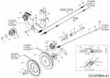 Ersatzteile MTD Motorhacke T/380 M Typ: 21C-38MT678  (2011) Keilriemen, Spannrolle 