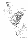 Cub Cadet Ersatzteile Schneefräsen 221 LHP 31AR2T6D603  (2014) Keilriemen, Motor, Tank