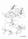 Ersatzteile MTD Benzin Rasenmäher ohne Antrieb P 46 PBHW Typ: 11A-J60G615  (2012) Höhenverstellung 