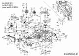 Ersatzteile Zubehör Garten- und Rasentraktoren Mähwerke für GTX 2100, Mähwerk 54/137cm Typ: 19A40014603  (2012) Grundgerät bis 09.02.2012