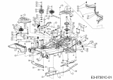 Ersatzteile Zubehör Garten- und Rasentraktoren Mähwerke für GTX 2100, Mähwerk 54/137cm Typ: 19A40014603  (2013) Grundgerät