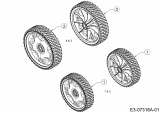 Ersatzteile WOLF-Garten Benzin Rasenmäher ohne Antrieb Expert 420 Typ: 11A-LUSC650  (2016) Räder 