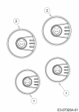 Ersatzteile WOLF-Garten Benzin Rasenmäher mit Antrieb Expert 460 A Typ: 12C-TUKC650 (2019) Radkappen 