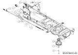 Cub Cadet Ersatzteile Rasentraktoren CC 1018 AG 13BD90AG603  (2014) Mähwerkseinschaltung, Motorkeilriemenscheibe