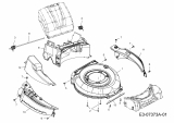 Ersatzteile WOLF-Garten Benzin Rasenmäher mit Antrieb Expert 46 BA V ES Typ: 12AGK18Z650  (2012) Mähwerksgehäuse 