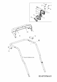 Ersatzteile WOLF-Garten Benzin Rasenmäher mit Antrieb Expert 46 BA V ES Typ: 12AGK18Z650  (2012) Schaltbügel 