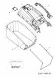 Ersatzteile MTD Elektro Rasenmäher ohne Antrieb 46 EHQ Typ: 18A-J1H-616  (2012) Grasfangsack 