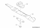Ersatzteile MTD Benzin Rasenmäher ohne Antrieb GE 46-5 Typ: 11A-J18R677  (2012) Messer, Messeraufnahme 