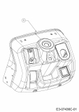 Ersatzteile WOLF-Garten Rasentraktor A 92 H Typ: 13AH71RE650  (2019) Armaturenbrett Oberteil 