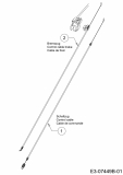 Ersatzteile MTD Benzin Rasenmäher mit Antrieb DL 53 SP Typ: 12A-84J6677  (2016) Bremszug, Schaltzug 