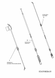 Ersatzteile Garda Motormäher mit Antrieb GBR 53 ECO Typ: 12AI869J666  (2013) Bowdenzüge