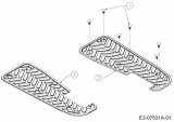 Ersatzteile MTD Rasentraktor 220/105 H Typ: 13HU99KN676  (2016) Trittbrettbelag 