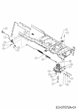 Ersatzteile WOLF-Garten Rasentraktor Expert 92.155 A Typ: 13BD90WE650  (2013) Mähwerkseinschaltung, Motorkeilriemenscheibe 