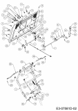 Cub Cadet Ersatzteile Rasentraktoren CC 1020 BHN 13HT91AN603  (2016) Aushebung Grasfangsack, Heckplatte