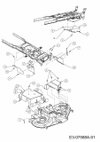 Ersatzteile Massey Ferguson Rasentraktoren MF 48-24 RD Typ: 13AI91CJ695  (2012) Keilriemenschutz Mähwerk J (48/122cm)