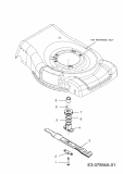 Cub Cadet Ersatzteile Motormäher mit Antrieb CC 53 SPH HW 12A-85FQ603  (2013) Messer, Messeraufnahme
