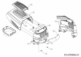 Ersatzteile Rasor Rasentraktoren 16/92 H Typ: 13AT995E618  (2013) Motorhaube 5-Style