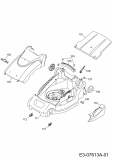 Ersatzteile WOLF-Garten Elektro Rasenmäher ohne Antrieb Power 1500 Typ: 4927008  (2013) Mähwerksgehäuse 